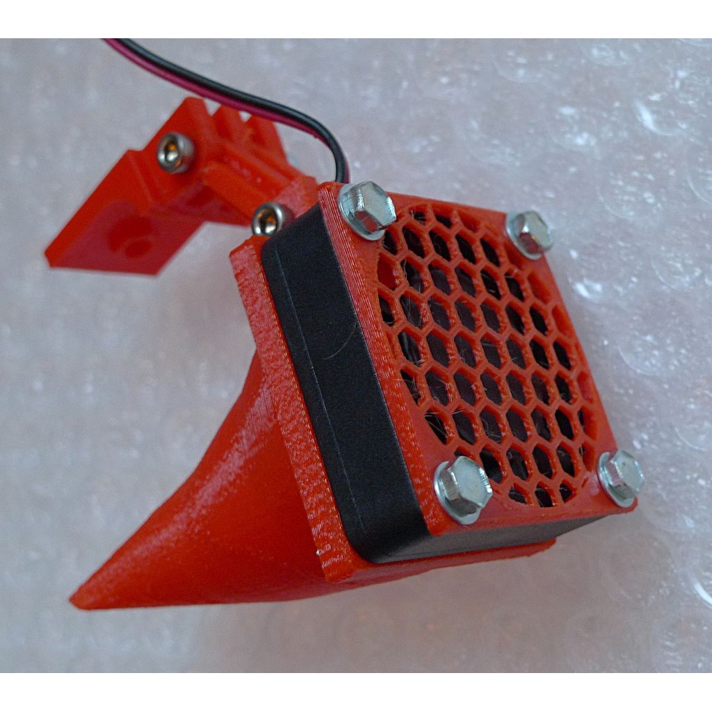 Duto / suporte de ventilador configurável de 40 mm para extrusora Wade
