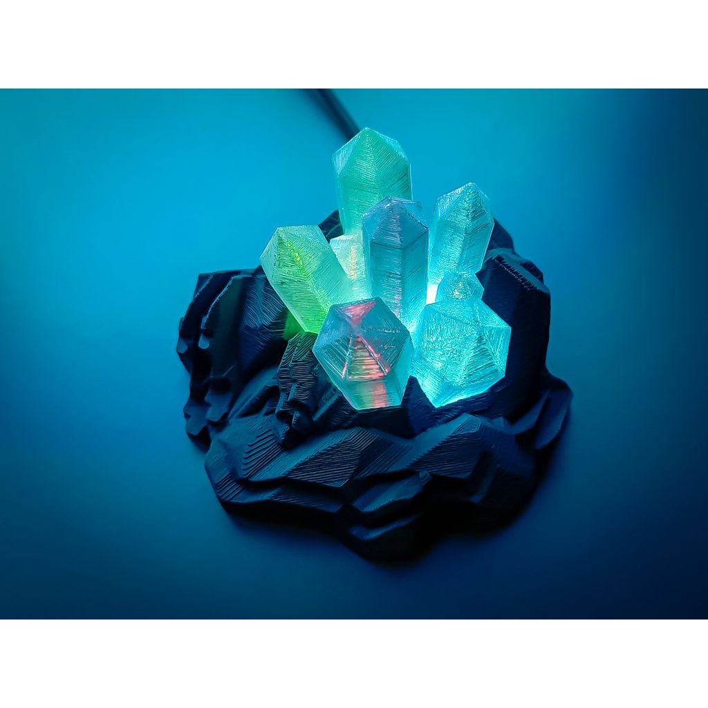 Subtle color-changing Crystals. (LED moodlight)