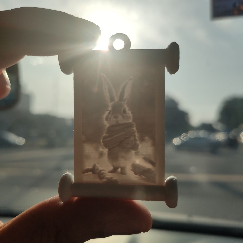 Suporte Lithophane - Formato de rolagem de imagem