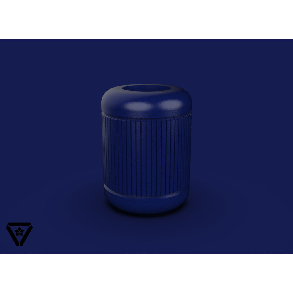 32. Vaso para plantador geométrico de linhas de cilindro - V1 - Misa (polegadas)