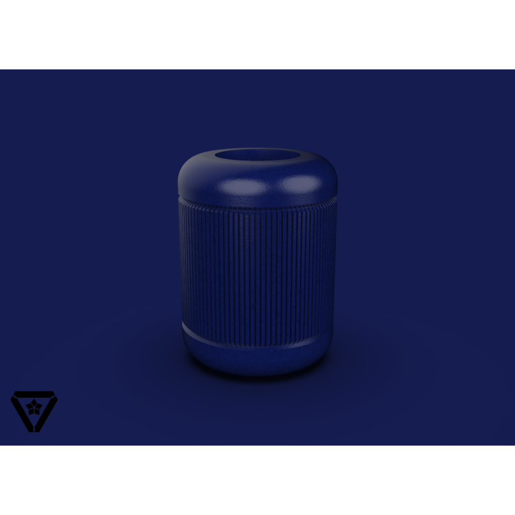 33. Vaso de flores geométrico com linhas de cilindro - V2 - Phoebe (polegadas)