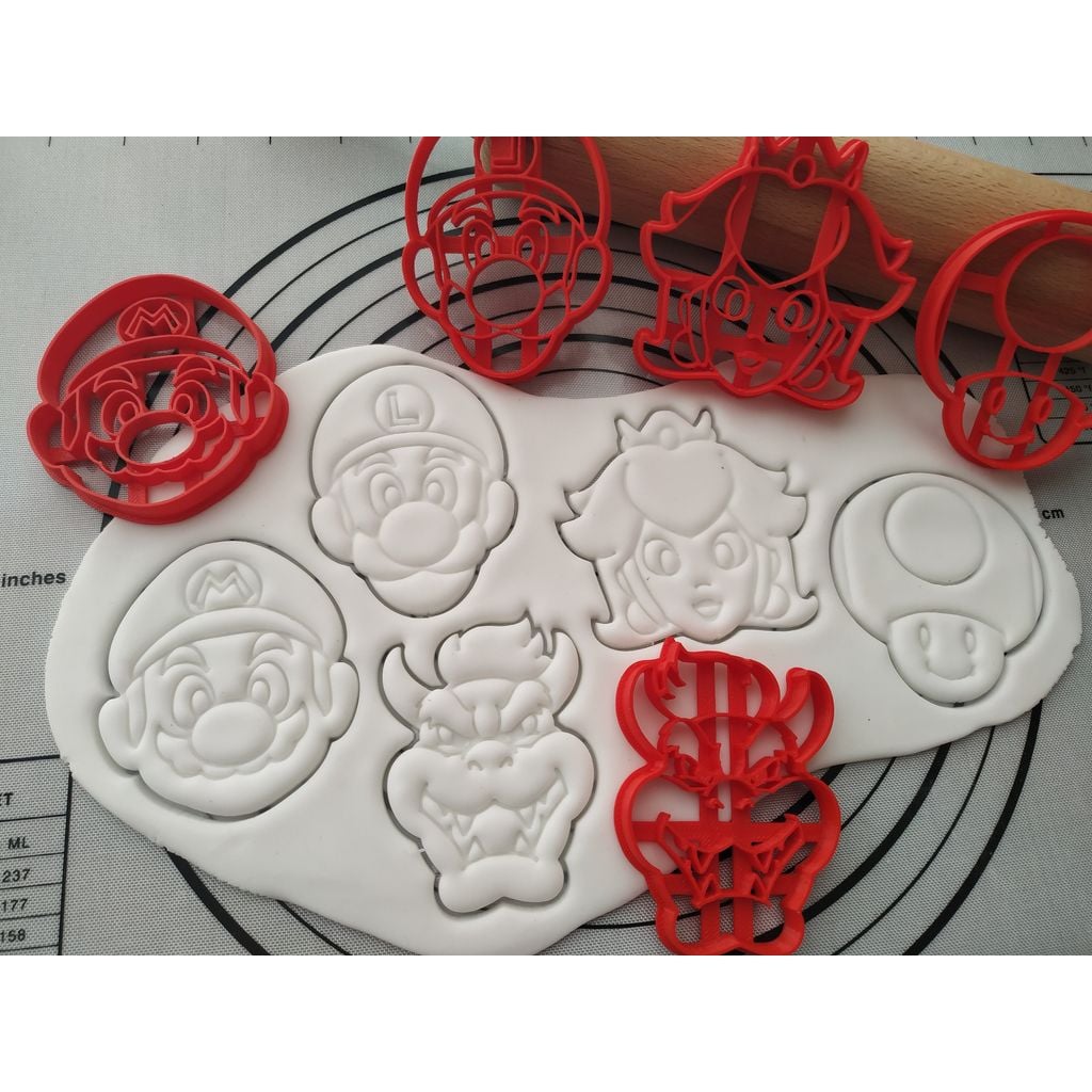Conjunto 5 cortadores 3D personagens estilo game (PLA)