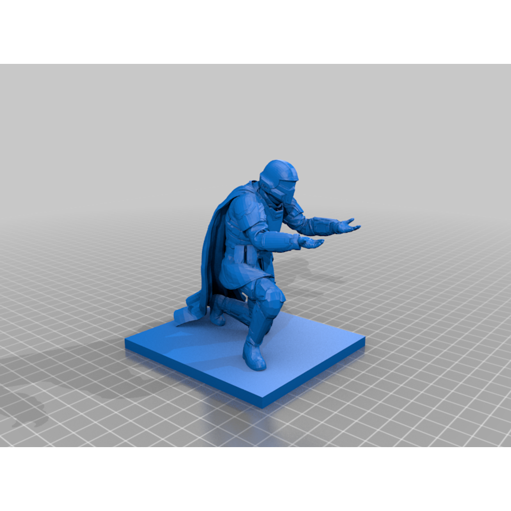 Porta-canetas em PLA figura ajoelhada estilo soldado