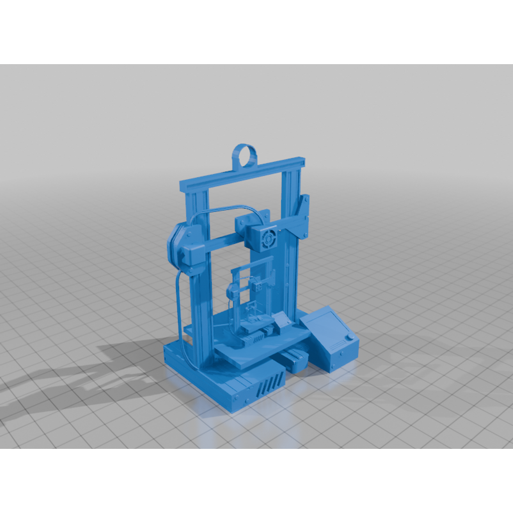 Miniatura de impressora 3D decorativa em PLA