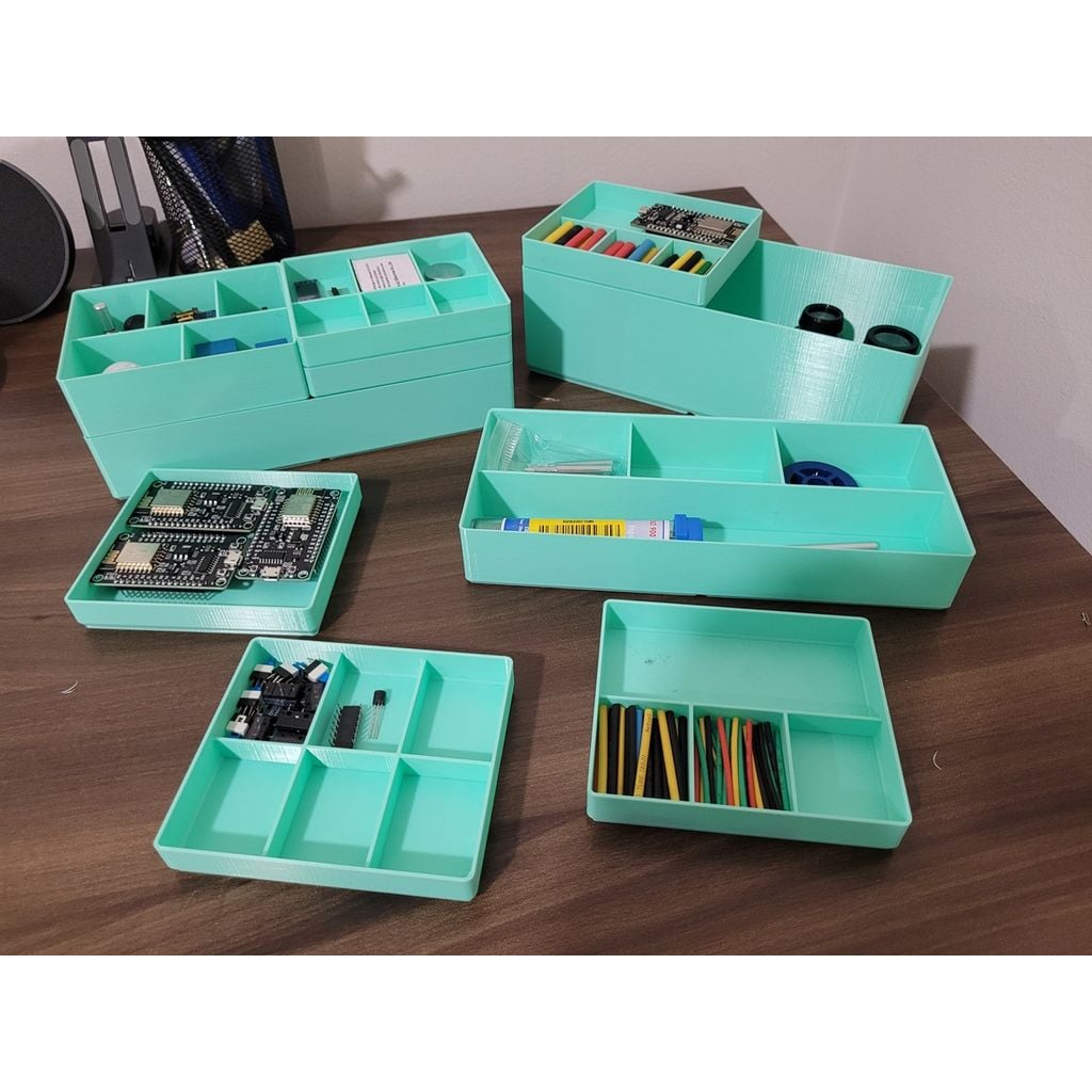 Empilhável, bandeja modular, compartimento, organizador - Multisize