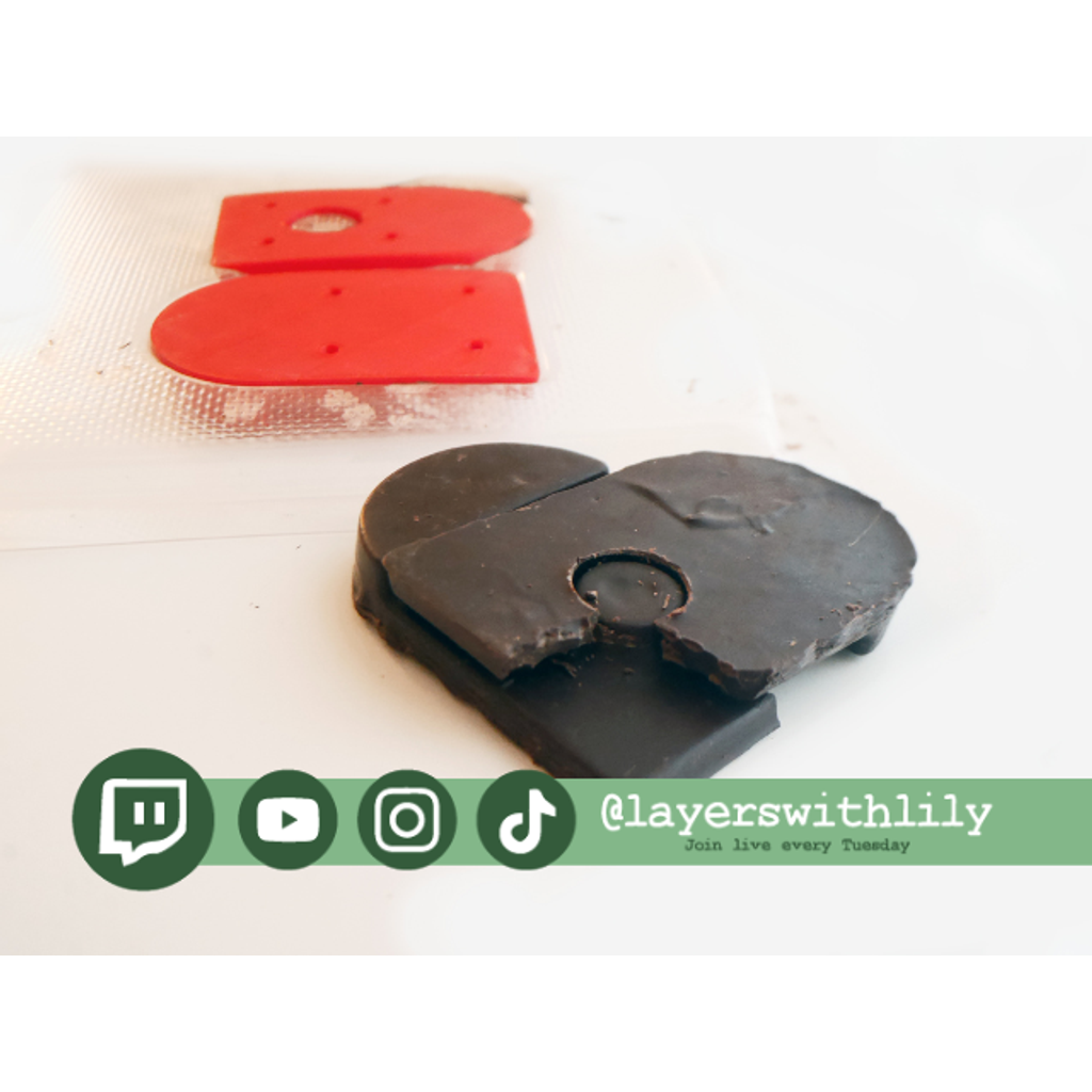 Molde de chocolate com coração em duas partes – perfeito para compartilhar!