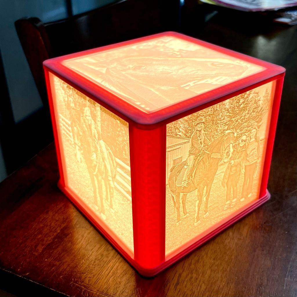 Moldura para cubo de litofanos (peça impressa)