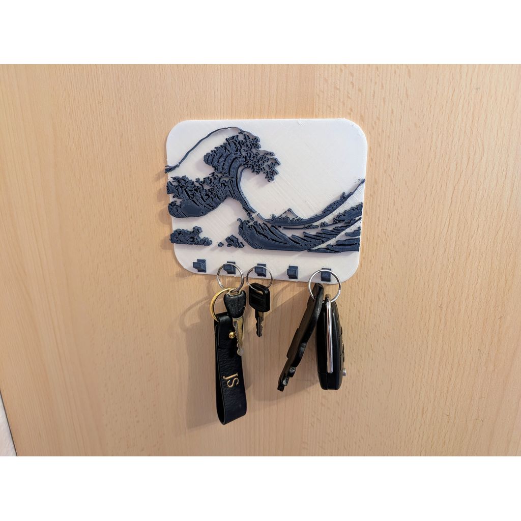 Porta-chaves Gancho de chave The Great Wave off Kanagawa REMIX