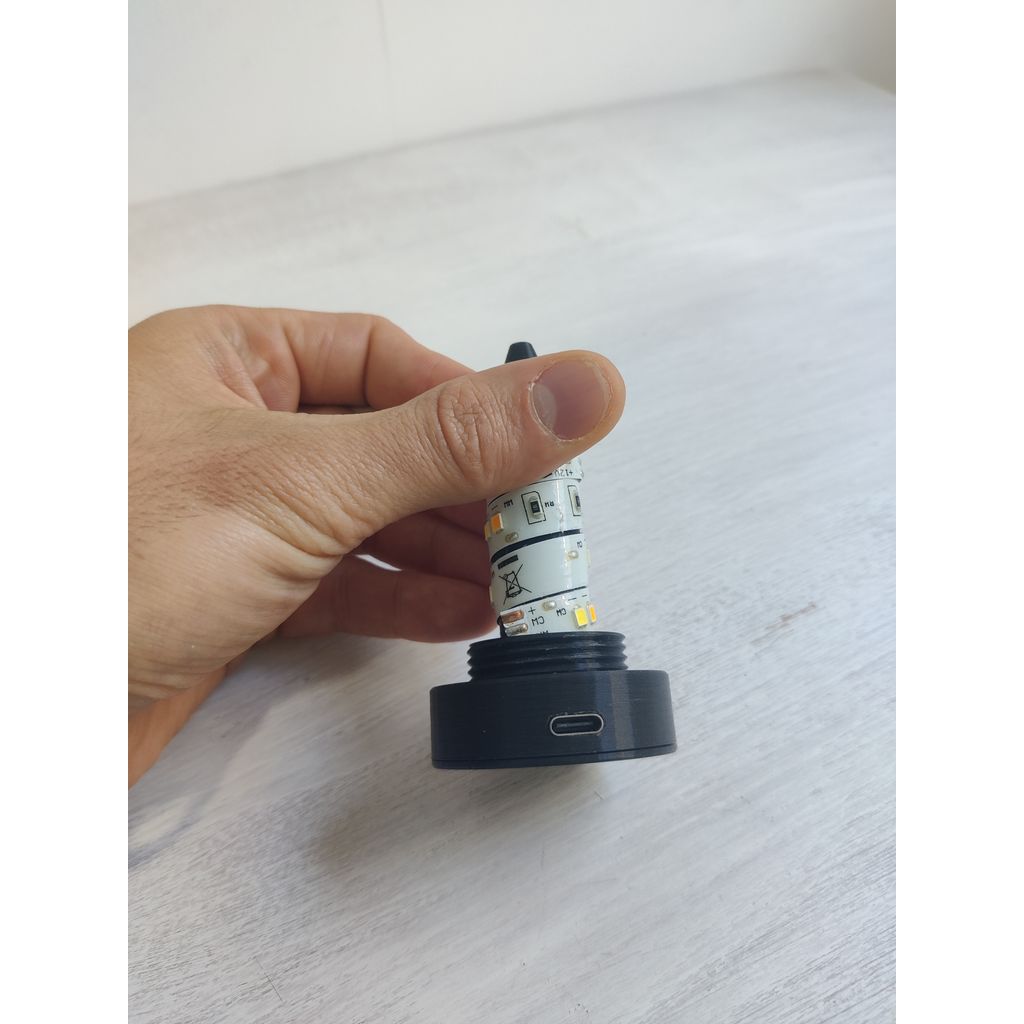 SOMENTE base de parafuso da lâmpada lunar (versão de faixa de LED alimentada por USB tipo C)