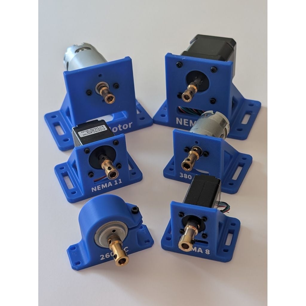 Various Stepper and DC Motor Mounts/Stands
