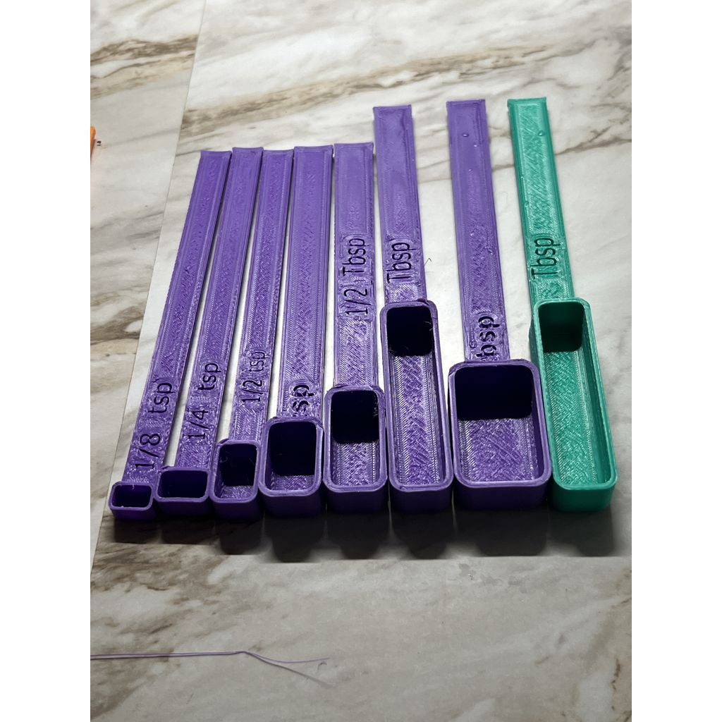 Conjunto de colheres medidoras finas extralongas PLA