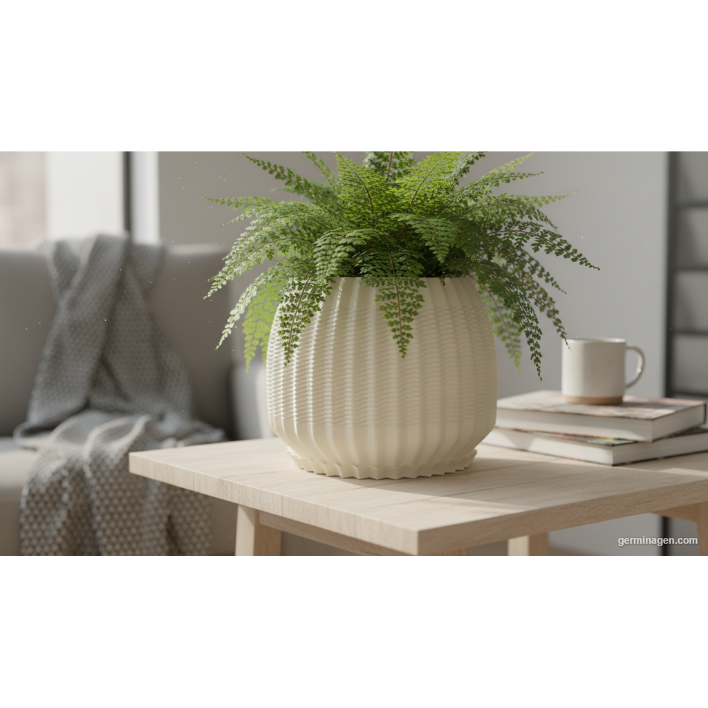 Plantador geométrico com bandeja coletora