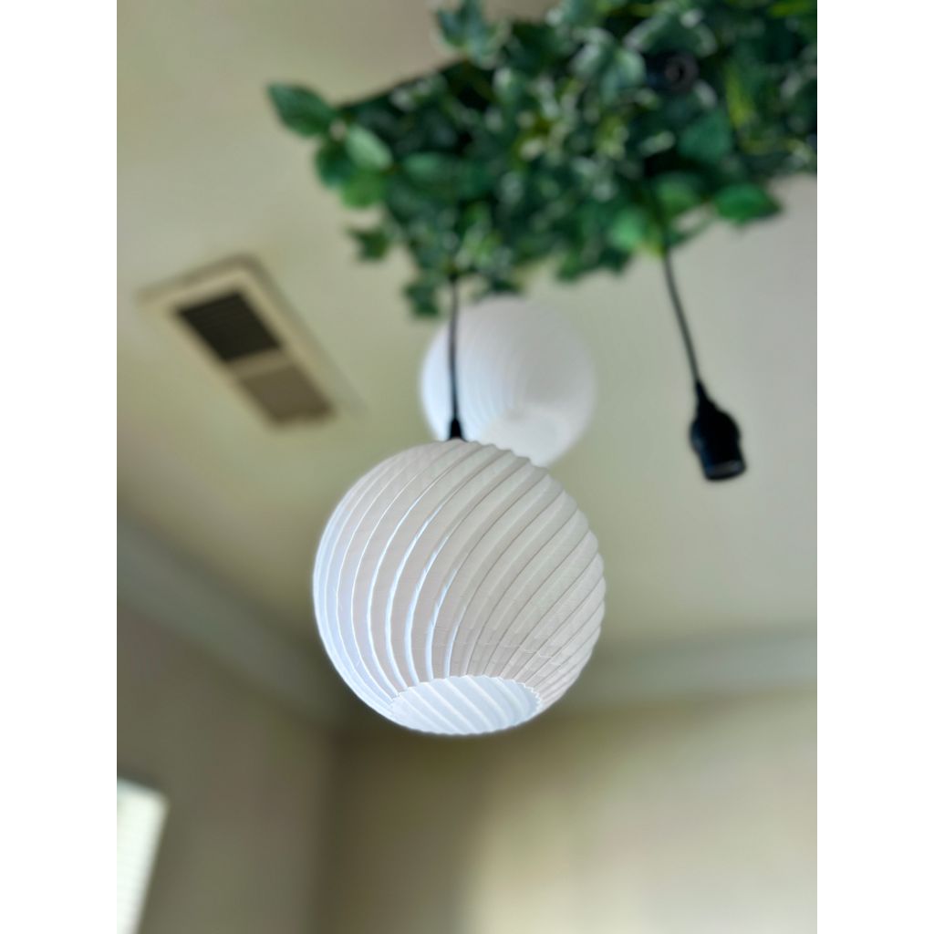 Abajur suspenso geométrico | Decoração moderna para casa | Sombra clara imprimível em 3D