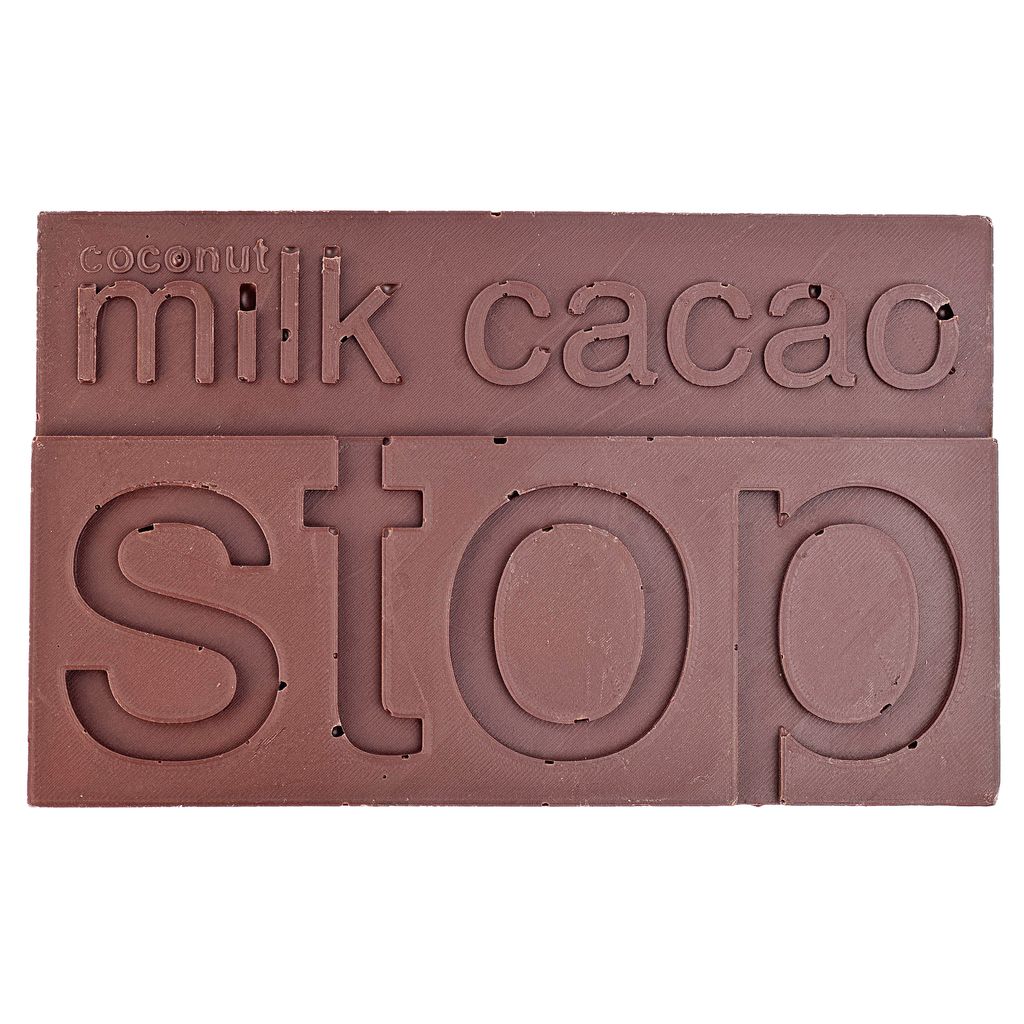 Coconut Milk Cacao Stop - barra de chocolate vegana com 2 ingredientes