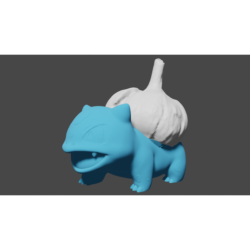 Porta alho em PLA modelo monstro vegetal