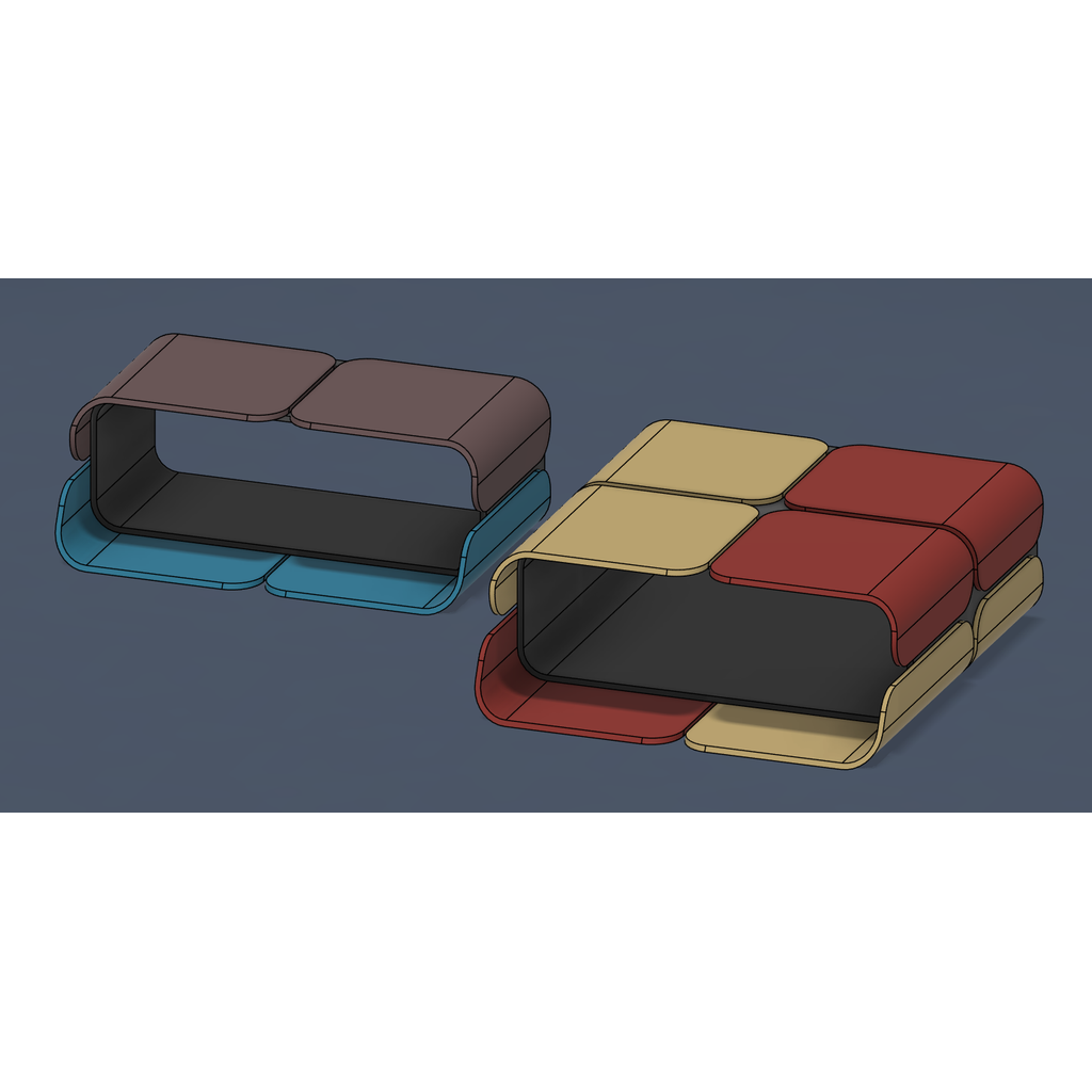 Suporte modular para monitor em ripas (peça PLA)