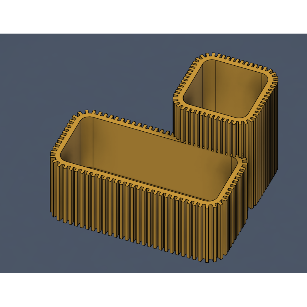 Organizador duplo moderno com nervuras / porta-canetas e ferramentas