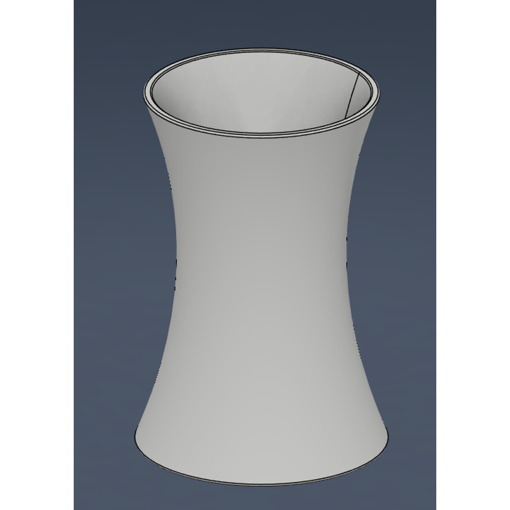 Modern Deep-Ribbed Ball Vase / Chiseled Ring Orb