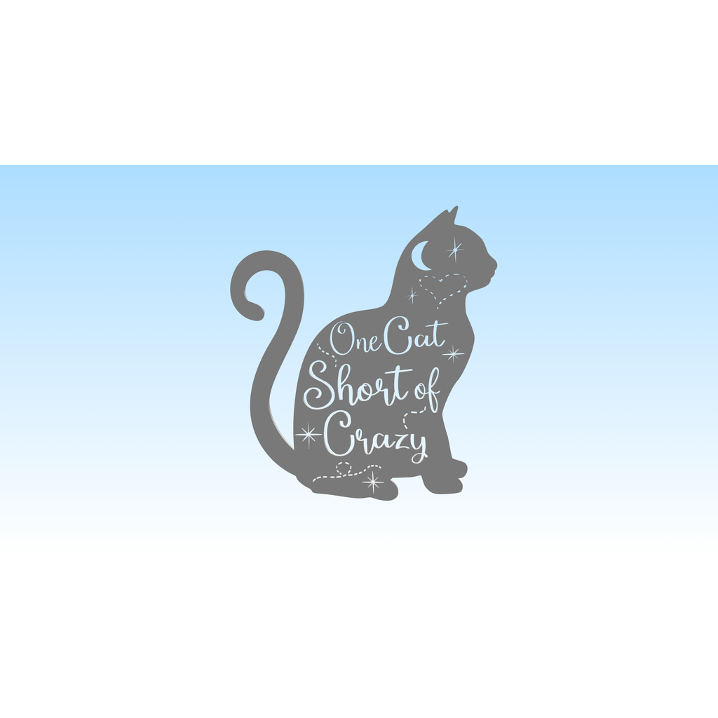 Um gato sem loucura - objeto de escultura de gato para impressão em 3D