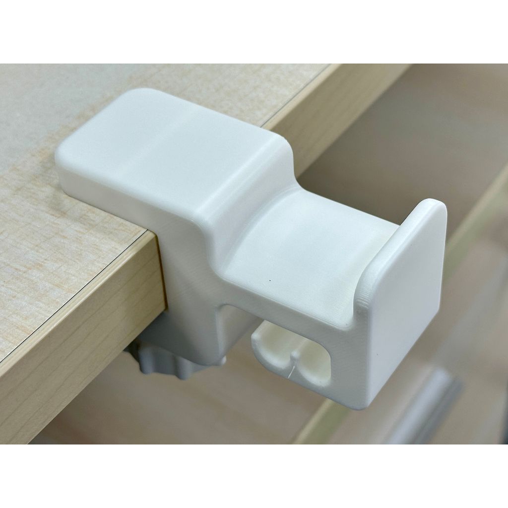Fone de ouvido para montagem em mesa e suporte para cabo
