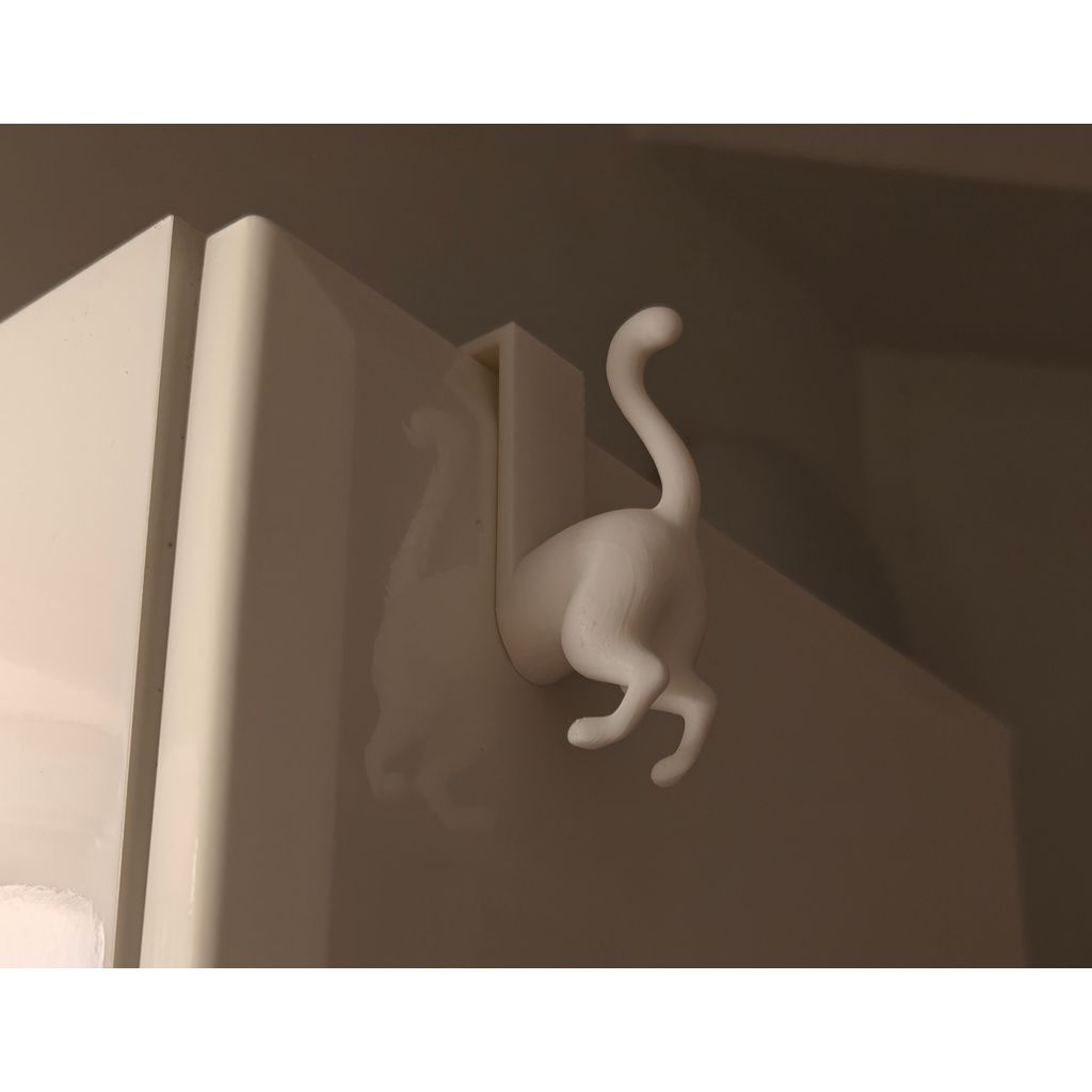 Gancho de toalha formato traseiro de gato 3D