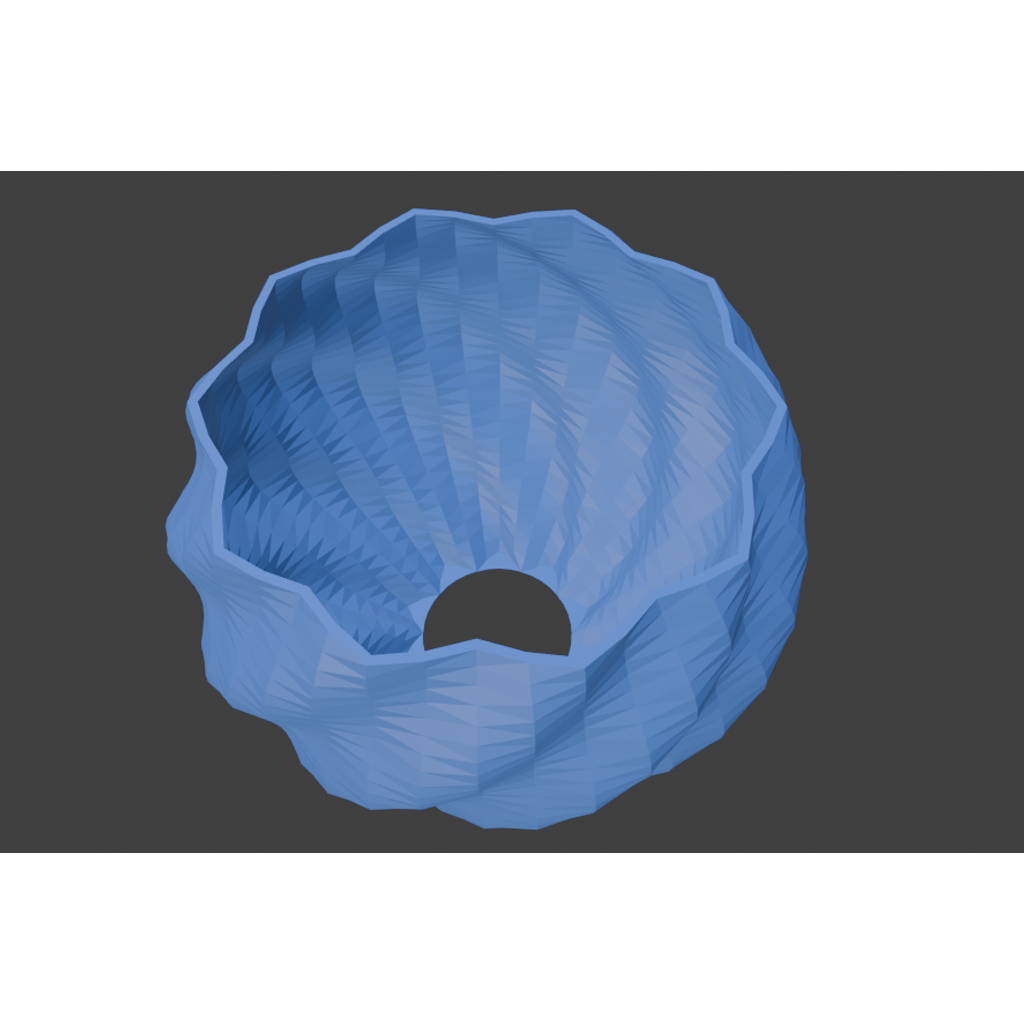 Abajur paramétrico ondulado - geometria de onda orgânica