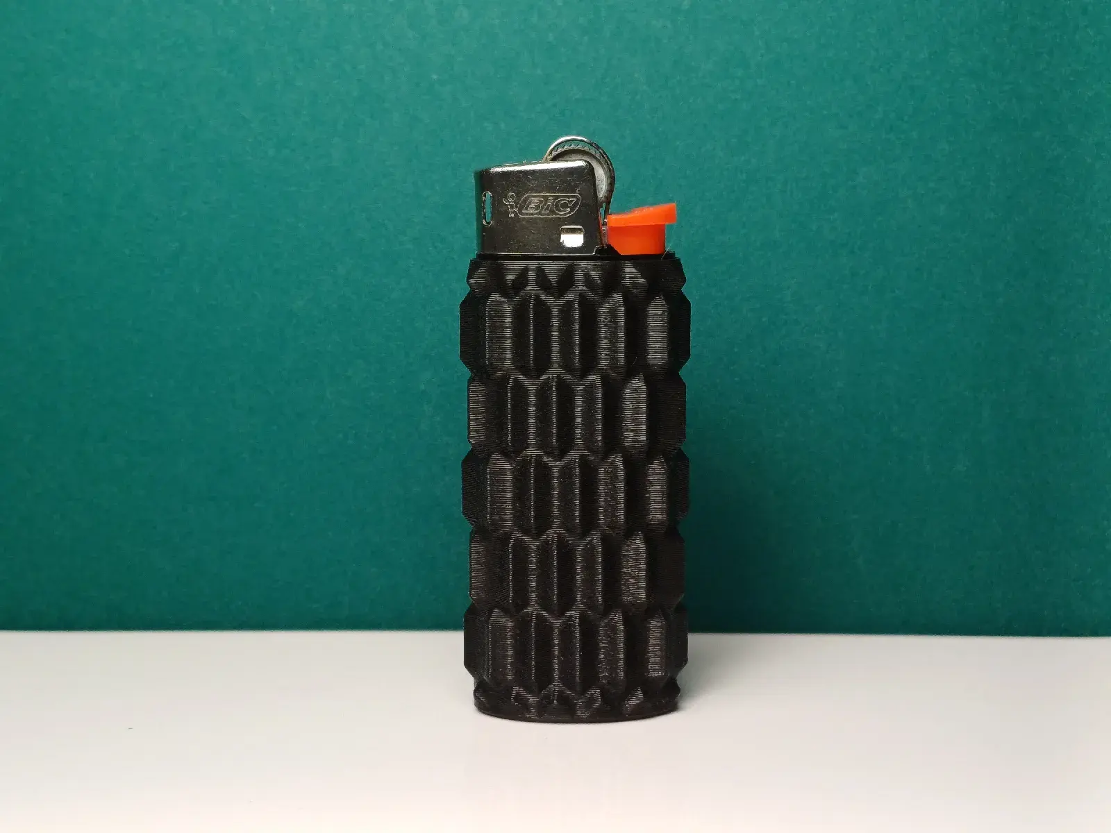 Capa impressa 3D para isqueiro BIC mini - textura