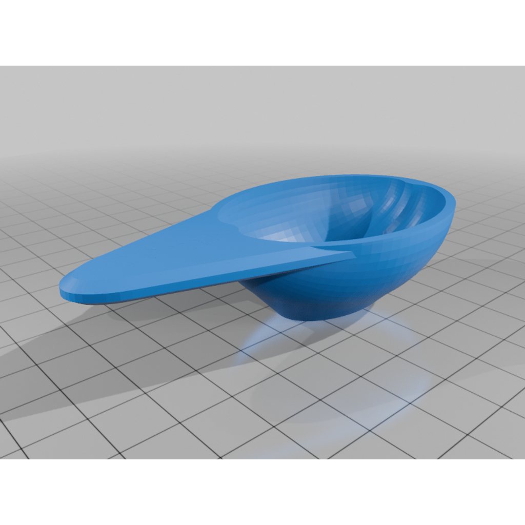 Colher medidora em formato de grão (peça 3D)