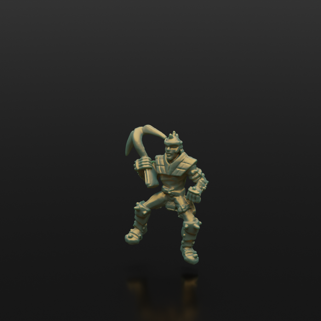 Miniatura guerreiro com besta manual impressa em PLA