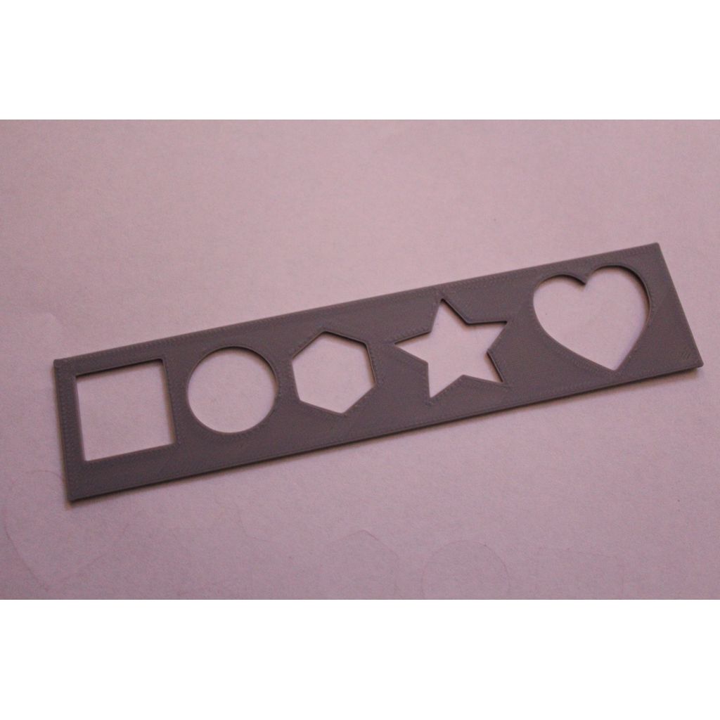 Gabarito de formas 5 recortes 3D PLA