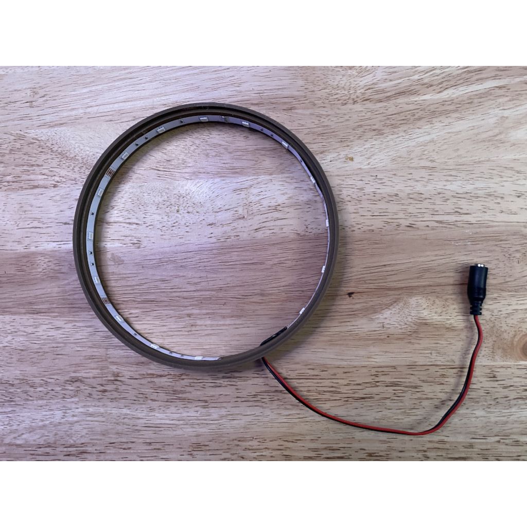 Moldura circular impressa em PLA para relógio de parede