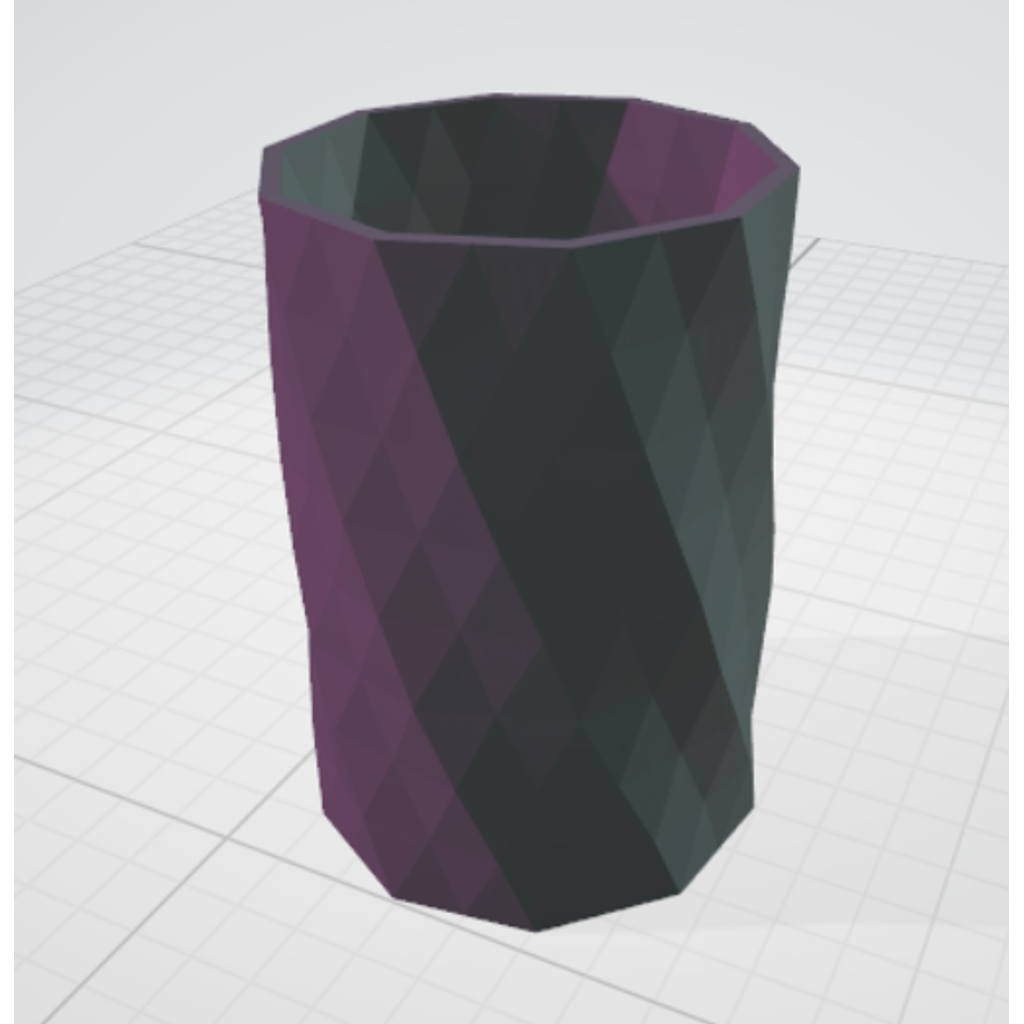 Copo/Suporte Lápis Low Poly 8x12cm