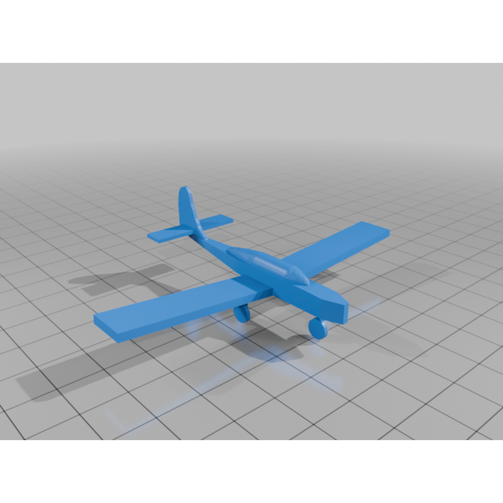 Aeronave esportiva leve genérica low-poly