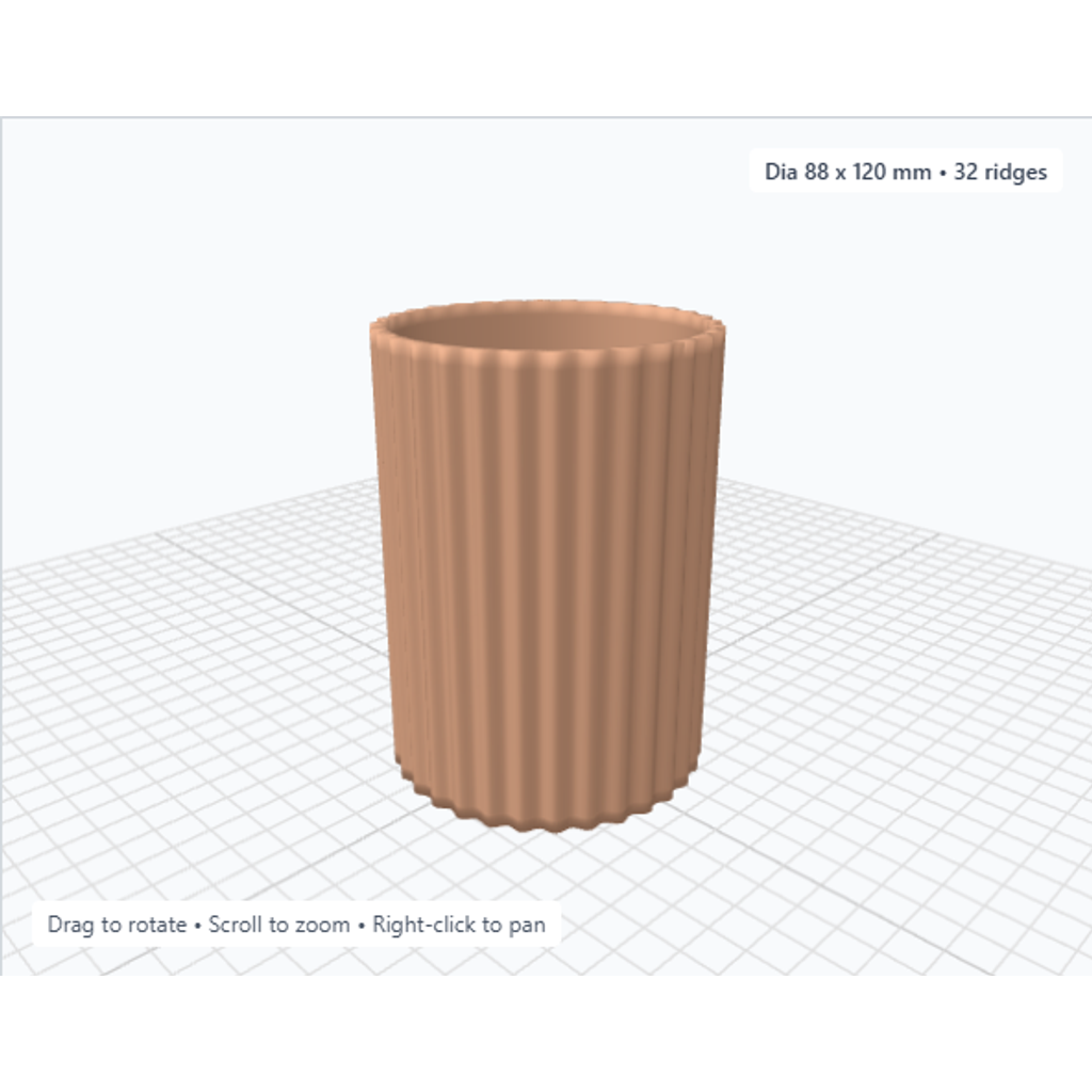 Pacote de vaso com nervuras (3 vasos) - Modo vaso espiral pronto - CC0 grátis