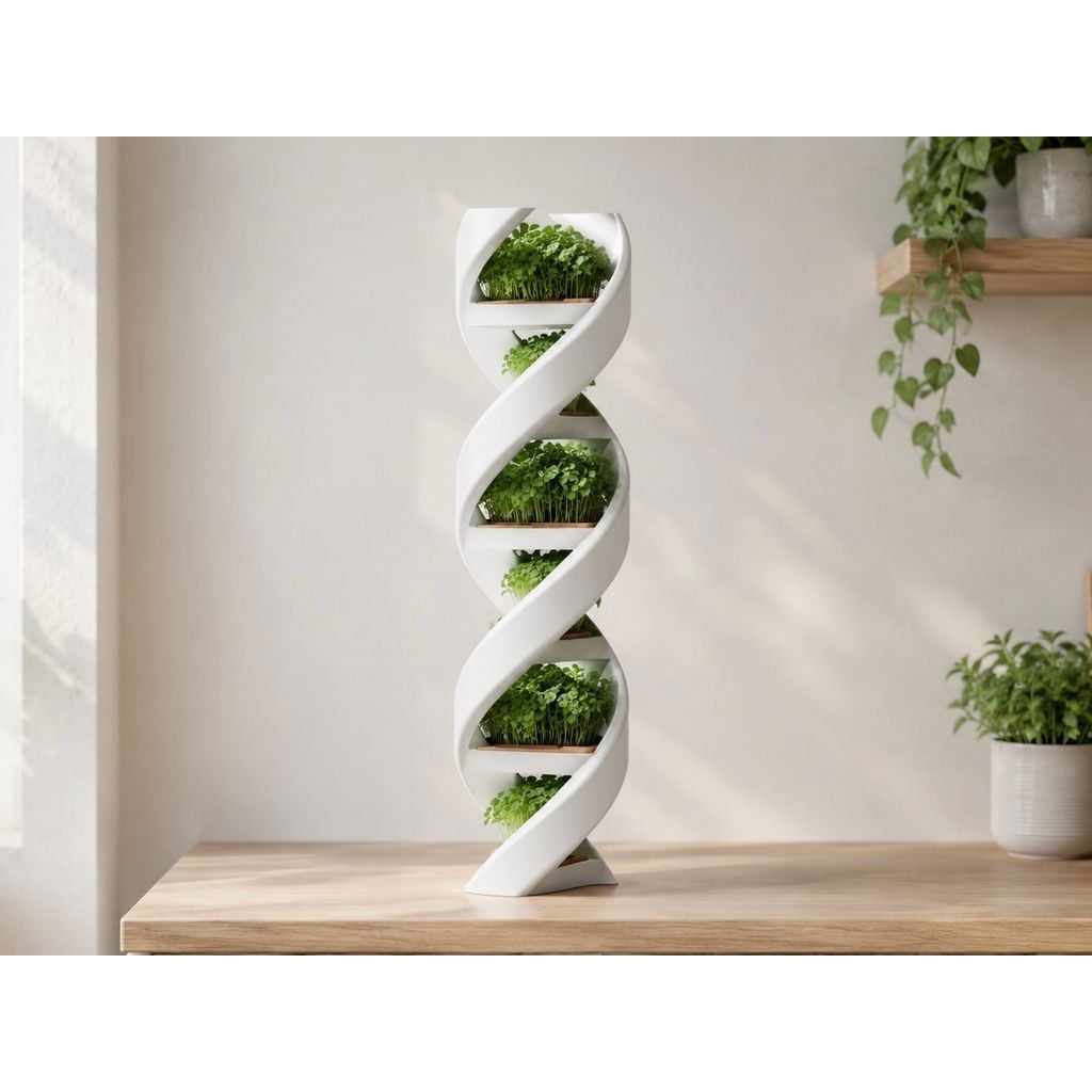 Torre em espiral formato DNA impressa em PLA