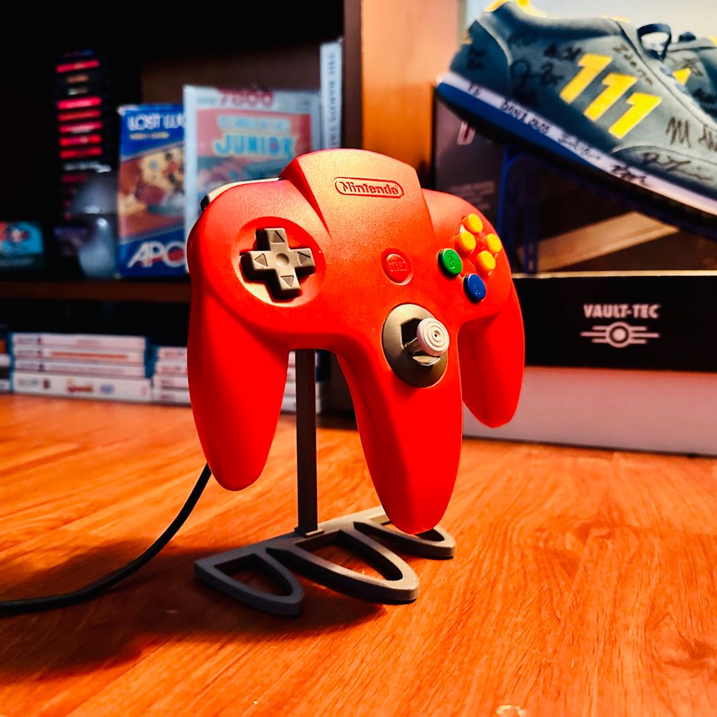 Suporte de exibição flutuante para controle Nintendo 64 (N64), versão de base ampla
