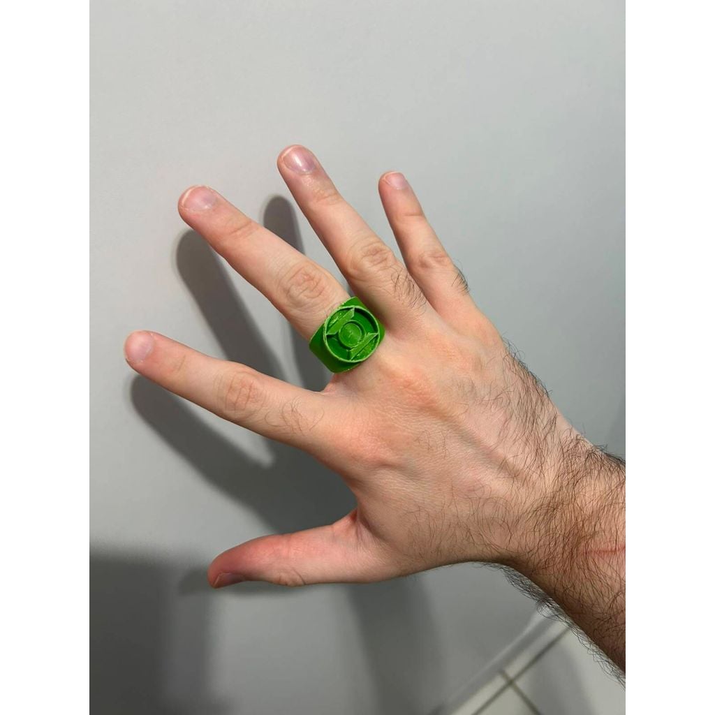 Anel decorativo símbolo Lanterna Verde em PLA