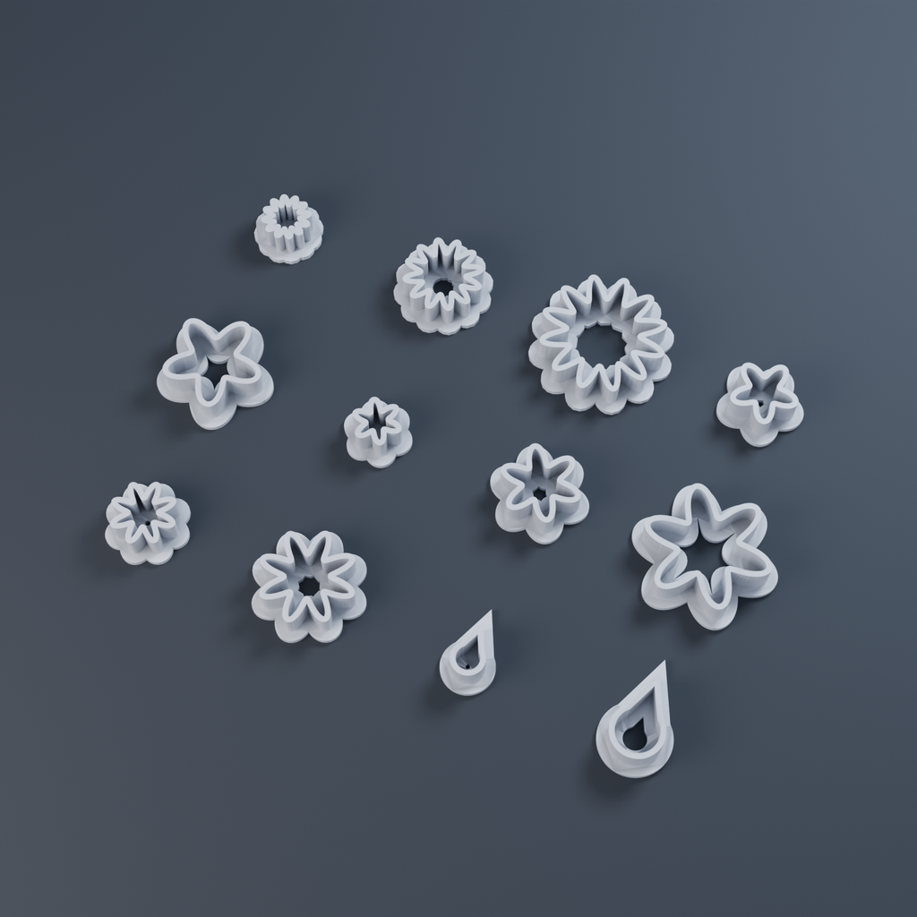 Botanical Clay Cutter Set - 25 Shapes