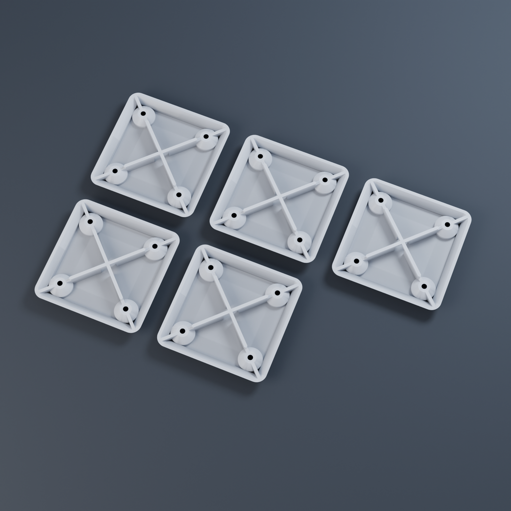 Conjunto de caixas para vasos em espiral Gridfinity - 5 caixas rápidas