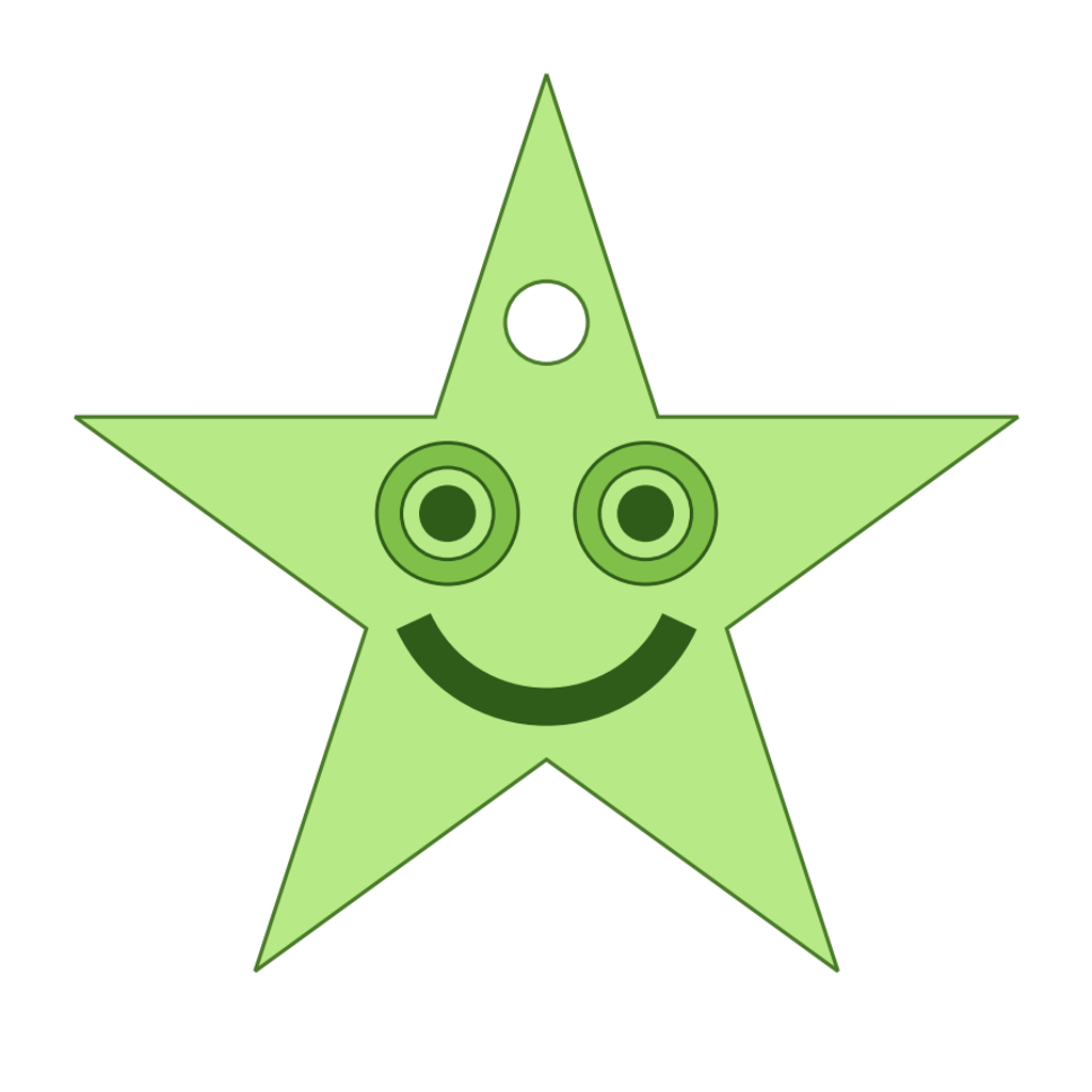Smiley Star Keychain