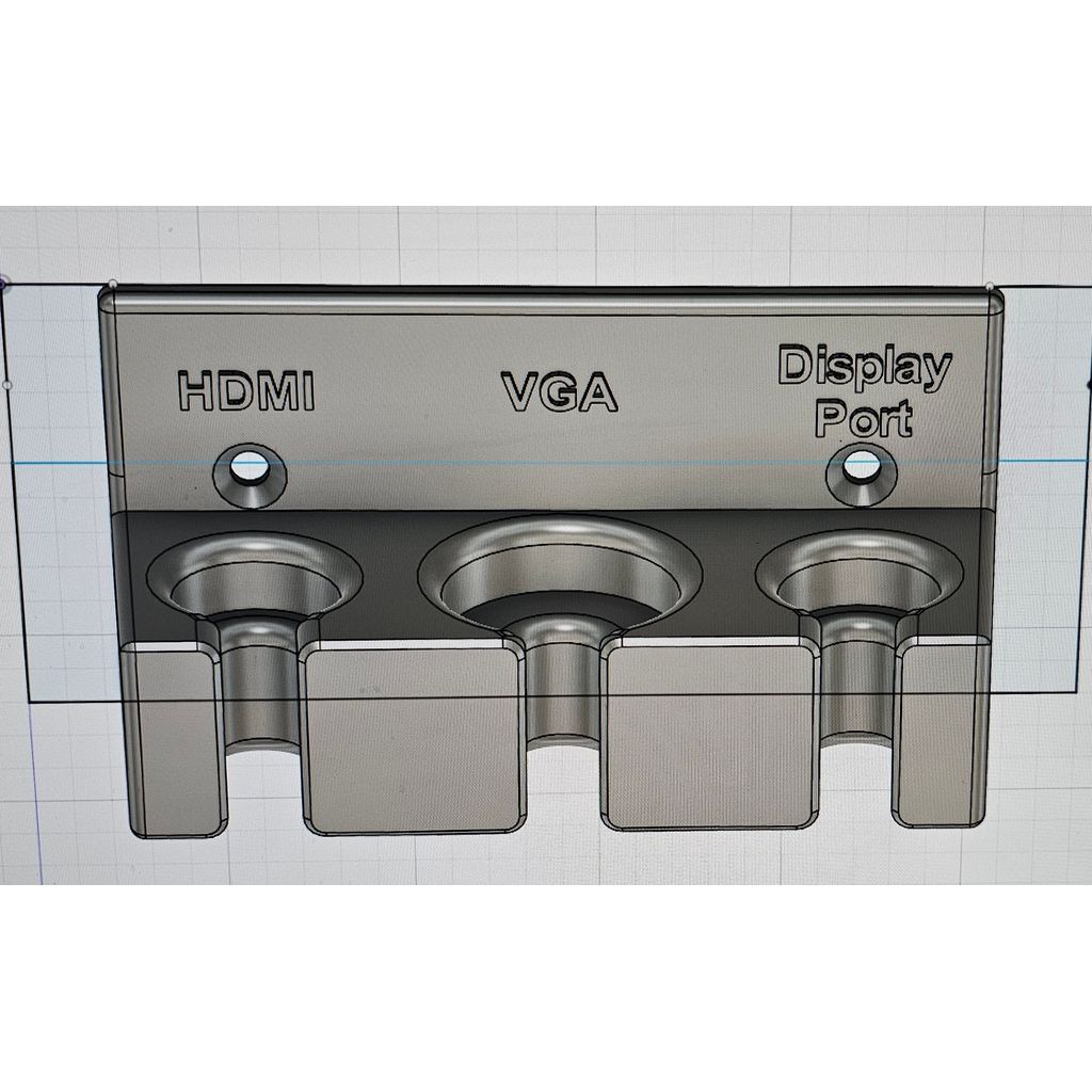 Suporte de parede para cabos de monitor