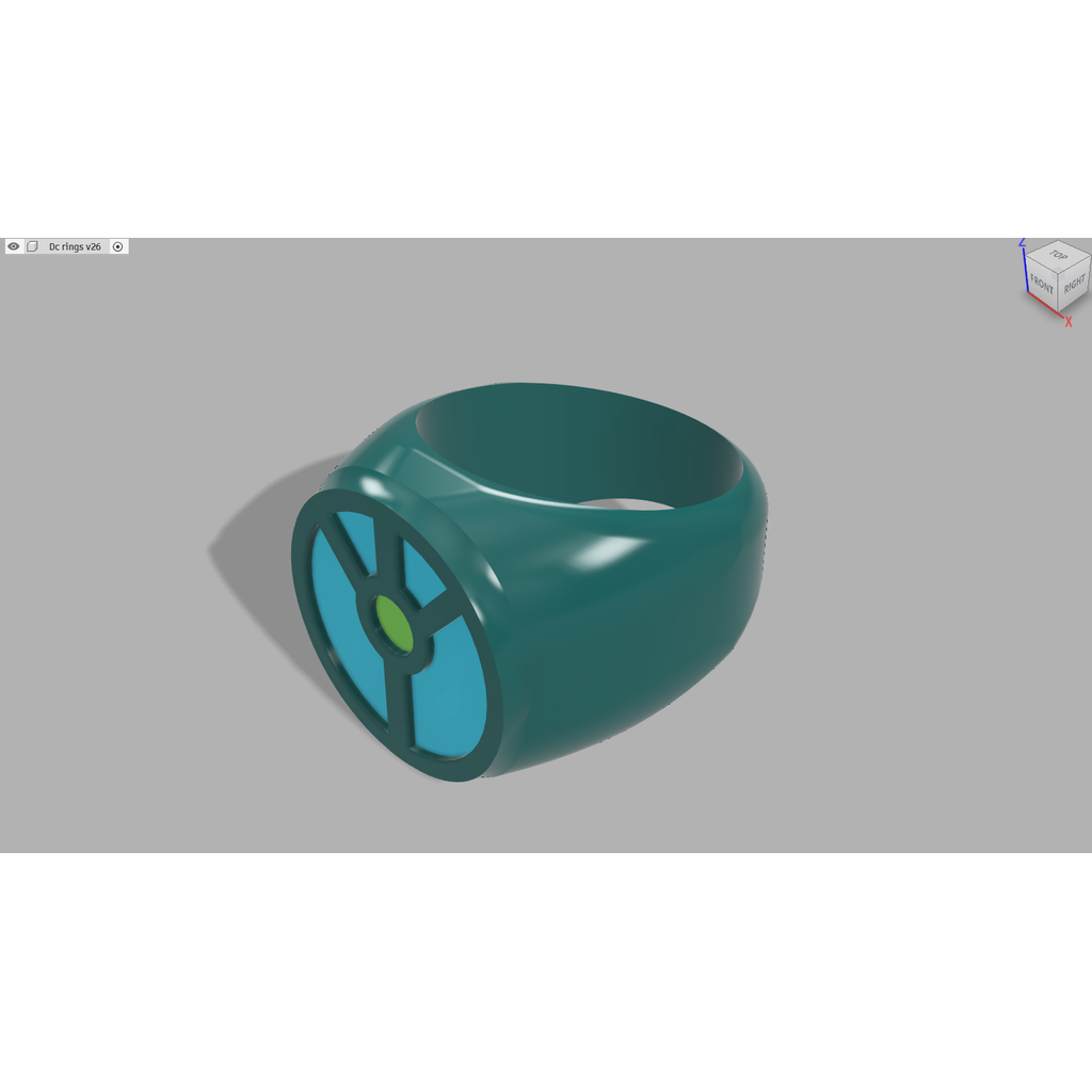 Teal Lantern ring