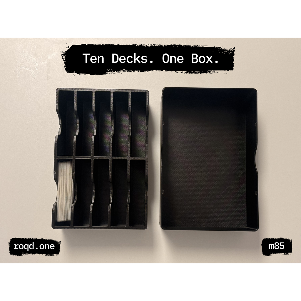 10-Deck Playing Card Storage Box with Lid