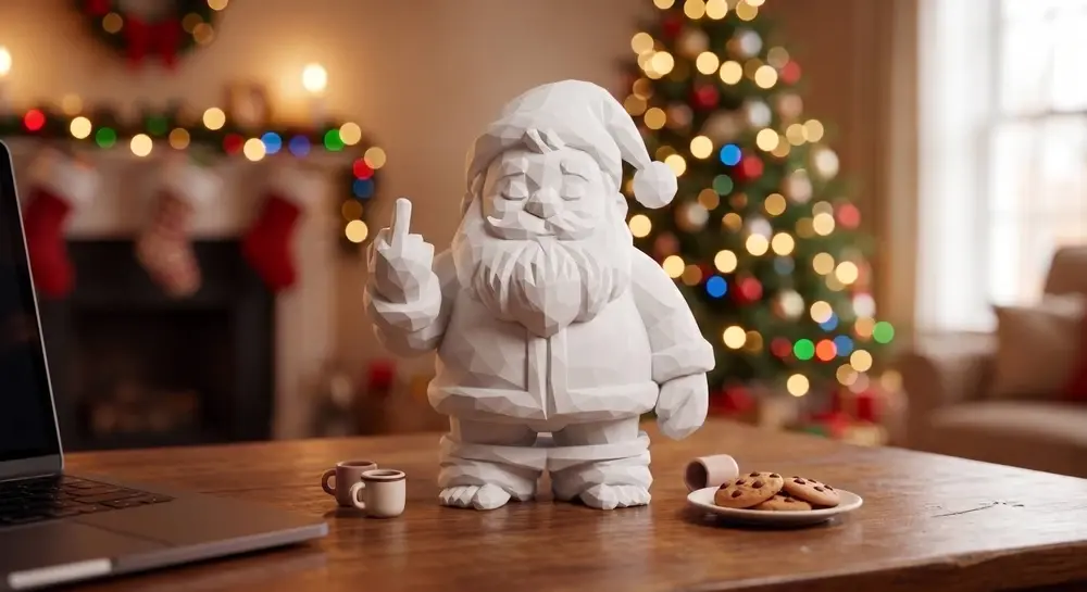 Middle Finger Santa