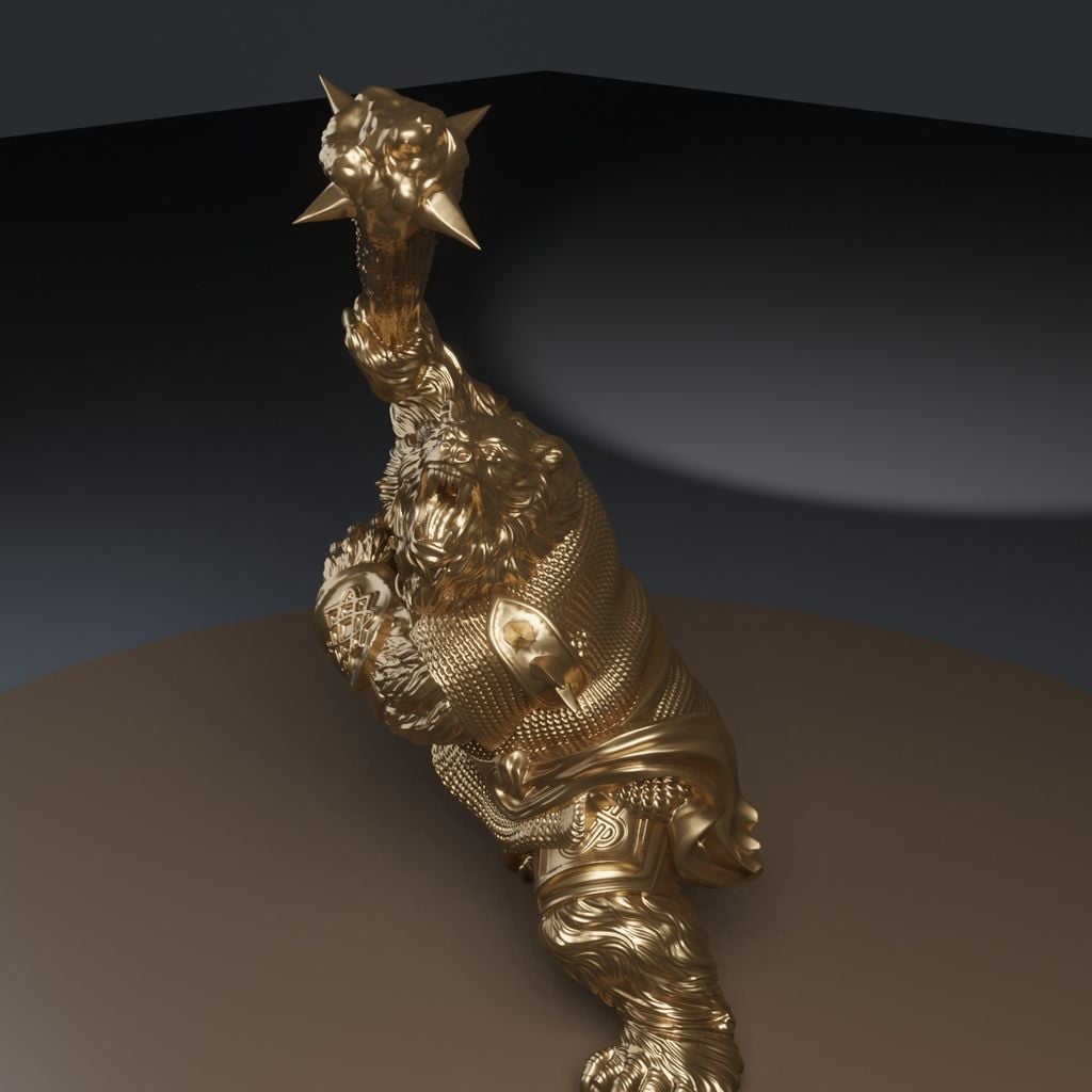Urso Blindado Roaring - Modelo de Montagem Multi-Partes