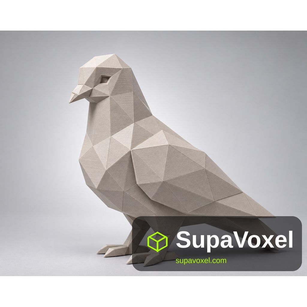 Pombo Low Poly - Modelo 3D SupaVoxel AI (STL grátis)