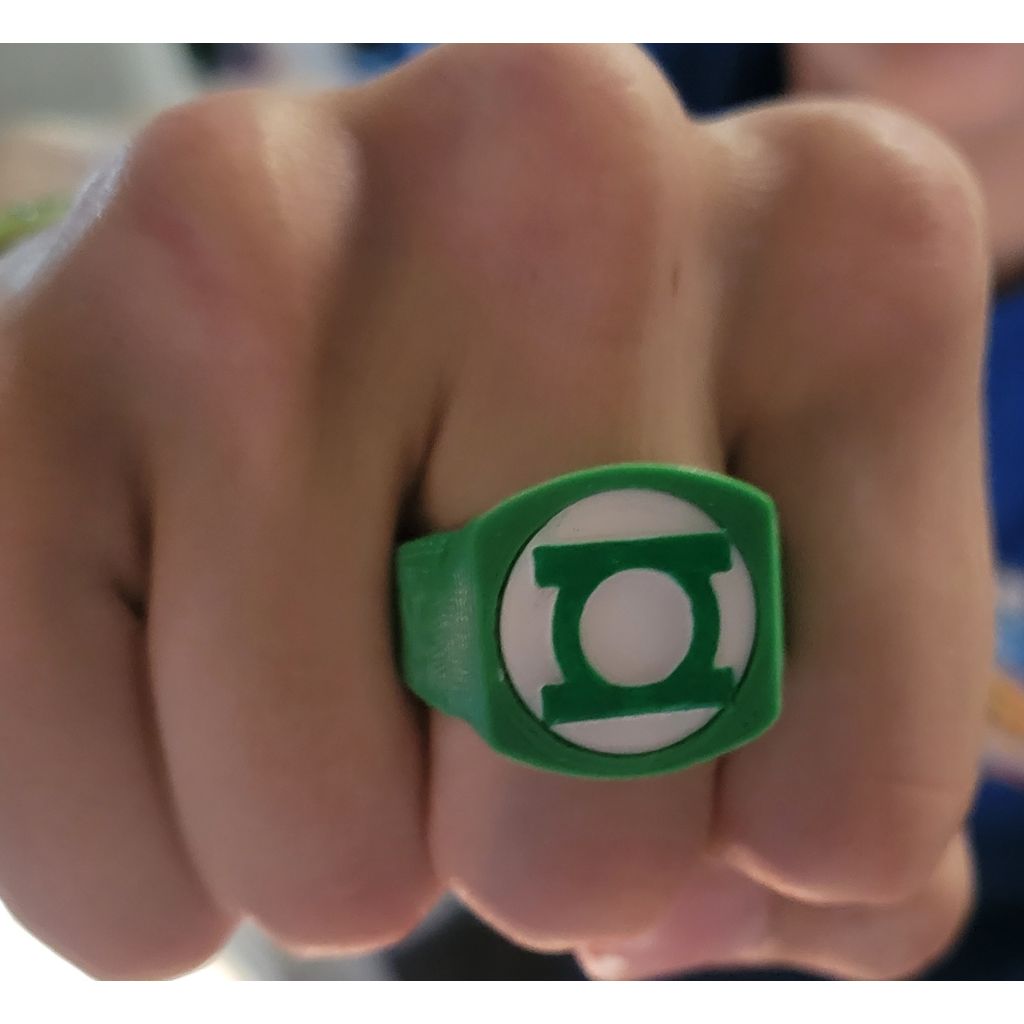Anel Lanterna Verde Easy Print 2 peças