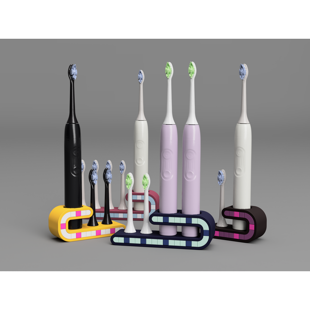 Suporte para escova de dentes Philips Sonicare com decoração de pontos Lego