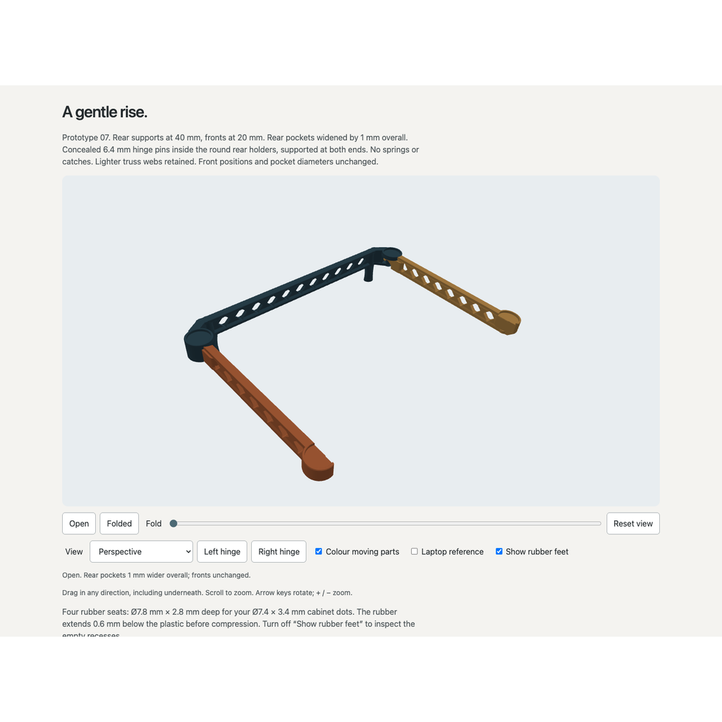 Suporte dobrável "flutuante" para Macbook Pro para MBP de 14 polegadas