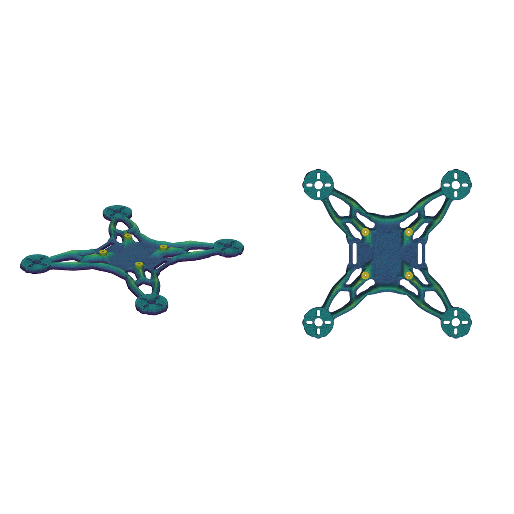 Estrutura de palito de 3" otimizada para topologia orgânica para Happymodel Crux3 1S
